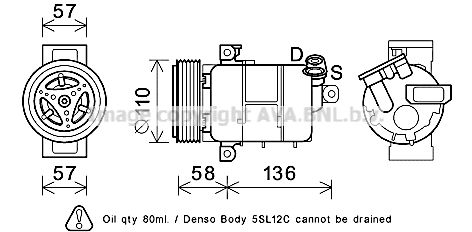 AVA QUALITY COOLING Компрессор, кондиционер FTK446